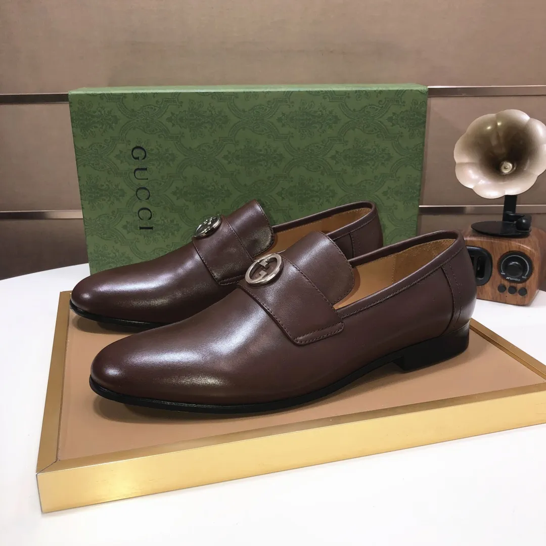 Men's shoes 💰580💰[GUCCI—Gucci] The latest high-end version of Gucci. Official website new model. Available at the same time at counters, the uppers are made of original cowhide imported from Italy/matched with the original special material splicing design concept; "highlight, high-end, grade, extravagance" and exquisite workmanship (original mesh fabric) sole: original factory special outsole size (38-45) (custom-made 45 non-returnable)